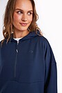 Soft modal half-zip hoodie 3 | BLUE | Audimas