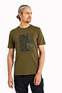 Outdoor merino T-shirt with print 1 | CHAKI | Audimas