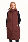Long down vest  with detachable hood 1 | BROWN | Audimas