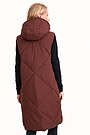 Long down vest  with detachable hood 2 | BROWN | Audimas