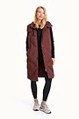 Long down vest  with detachable hood 3 | BROWN | Audimas