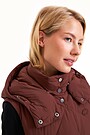 Long down vest  with detachable hood 4 | BROWN | Audimas