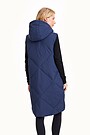 Long down vest  with detachable hood 2 | BLUE | Audimas