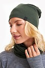 Knitted merino wool hat 2 | GREEN | Audimas
