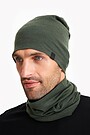 Knitted merino wool hat 1 | GREEN | Audimas
