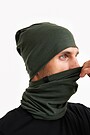Knitted merino wool hat 3 | GREEN | Audimas