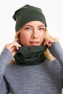 Knitted merino wool neck muff 1 | GREEN | Audimas