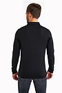 Merino wool long sleeve polo shirt 2 | BLACK | Audimas