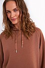 Organic cotton fleece hoodie 3 | BROWN/BORDEAUX | Audimas