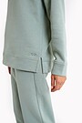 Organic cotton fleece hoodie 4 | GREEN | Audimas