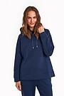 Organic cotton fleece hoodie 1 | BLUE | Audimas
