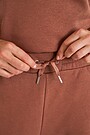 Organic cotton fleece sweatpants 5 | BROWN/BORDEAUX | Audimas