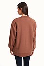 Organic cotton fleece sweatshirt 2 | BROWN/BORDEAUX | Audimas