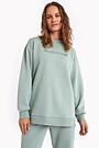 Organic cotton fleece sweatshirt 1 | GREEN | Audimas