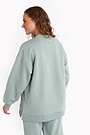 Organic cotton fleece sweatshirt 2 | GREEN | Audimas