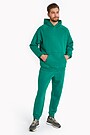 Organic cotton fleece sweatpants 1 | GREEN | Audimas