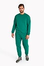 Organic cotton fleece crewneck sweatshirt 4 | GREEN | Audimas