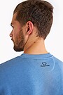 Organic cotton fleece crewneck sweatshirt 3 | BLUE | Audimas