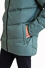 Down jacket with hood 4 | GREEN | Audimas