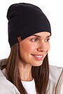 Knitted merino wool beanie 1 | BLACK | Audimas