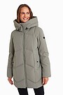 Down coat with cocooning hood 1 | GREEN | Audimas