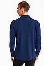 Organic cotton long sleeve pique polo shirt 2 | BLUE | Audimas