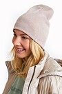 Knitted merino wool hat 2 | BROWN | Audimas