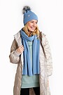 Knitted merino wool scarf 2 | BLUE | Audimas