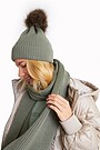 Knitted merino wool scarf 3 | GREEN | Audimas