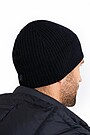 Merino wool beanie with braid pattern 2 | BLACK | Audimas