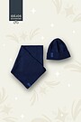 Merino wool hat and scarf set 1 | dark blue | Audimas