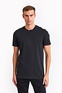 Short sleeve cotton T-shirt 1 | BLACK | Audimas