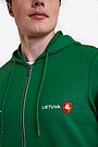 National collection cotton full-zip hoodie 3 | GREEN | Audimas