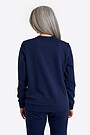 Cotton French terry crewneck sweatshirt 2 | BLUE | Audimas