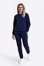 Cotton French terry crewneck sweatshirt 4 | BLUE | Audimas