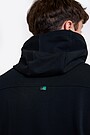 Cotton French terry full-zip hoodie 3 | BLACK | Audimas