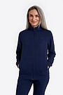 Cotton French terry full-zip sweatshirt 1 | BLUE | Audimas