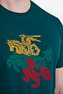 National collection embroidered cotton T-shirt 3 | GREEN | Audimas