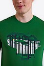 Short sleeves cotton T-shirt National forest 2 | GREEN | Audimas