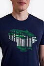 Short sleeves cotton T-shirt National forest 2 | BLUE | Audimas