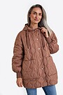 Oversized quilted down jacket 1 | BROWN | Audimas