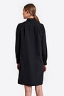 Woven fabric dress with long sleeves 2 | BLACK | Audimas