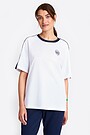Oversized fit printed cotton t-shirt 1 | WHITE | Audimas