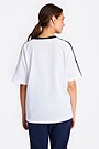 Oversized fit printed cotton t-shirt 2 | WHITE | Audimas