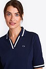 V shape neck midi polo dress 3 | BLUE | Audimas