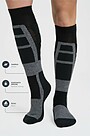Long socks for winter sports 2 | Black/grey | Audimas