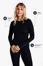 Merino baselayer long sleeve top 2 | BLACK | Audimas