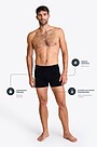 Seamless merino boxers 2 | BLACK | Audimas