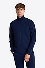 Cotton French terry full-zip sweatshirt 1 | BLUE | Audimas
