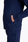 Cotton French terry full-zip sweatshirt 3 | BLUE | Audimas